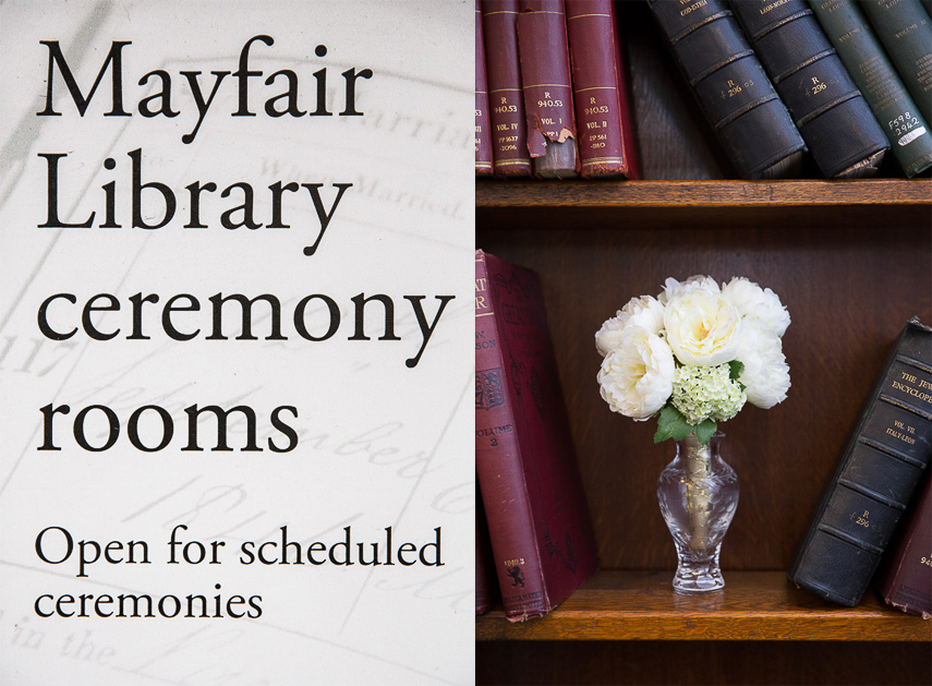 Mayfair Library Wedding Photographer